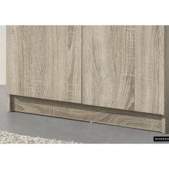 Rousseau Opbergkast Ray 80cm met 2 deuren en 4 legplanken - sonoma eik New