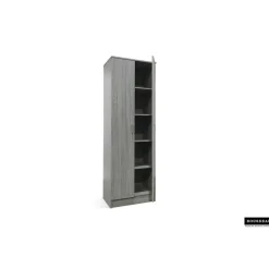 Rousseau Opbergkast Ray 60cm met 2 deuren en 4 legplanken - grijze eik Discount