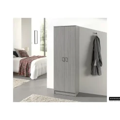 Rousseau Opbergkast Ray 60cm met 2 deuren en 4 legplanken - grijze eik Discount