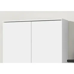 Rousseau Opbergkast Ray 80cm met 2 deuren en 4 legplanken - wit Outlet