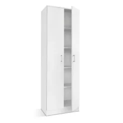 Rousseau Opbergkast Ray 60cm met 2 deuren en 4 legplanken - wit Outlet