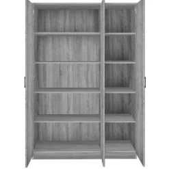 Rousseau Opbergkast Ray 120cm met 3 deuren en 4 legplanken - grijze eik Hot