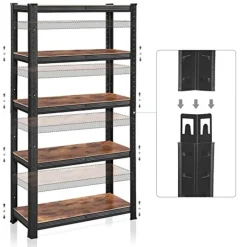 Songmics Opbergrek van industrieel roestvast staal, 30x75x150cm, 650kg