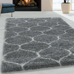 Muratap Opera Soft Shaggy Hoogpolig Vloerkleed Grijs - 200x290 CM Hot