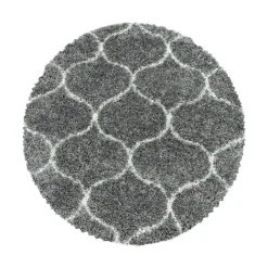 Muratap Opera Soft Shaggy Rond Hoogpolig Vloerkleed Grijs - 160 CM ROND Outlet