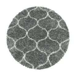 Muratap Opera Soft Shaggy Rond Hoogpolig Vloerkleed Grijs - 160 CM ROND Outlet