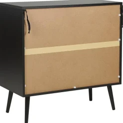 Beliani OPOCO - Commode - Zwart - Rotan Online