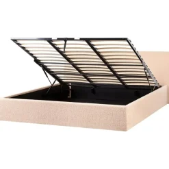 Beliani ORBEY - Bed met opbergruimte - Beige - 180 x 200 cm - Bouclé Discount