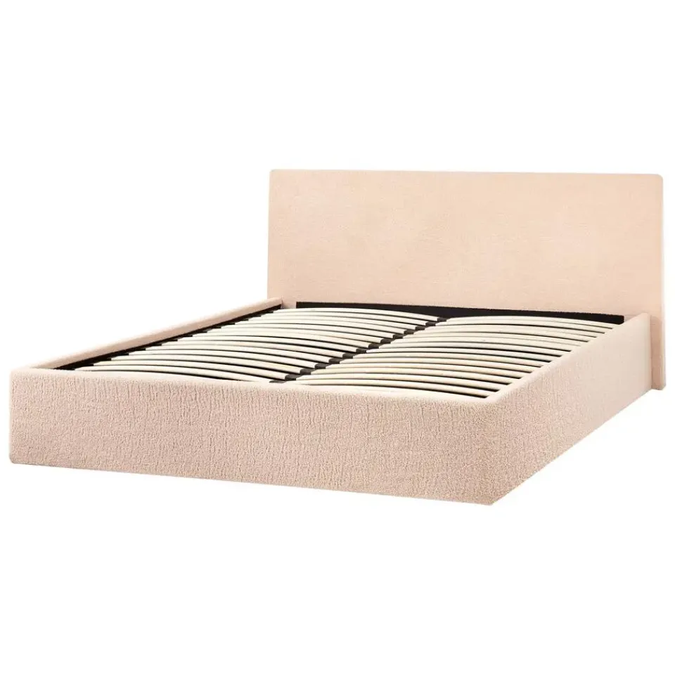 Beliani ORBEY - Bed met opbergruimte - Beige - 140 x 200 cm - Bouclé Best