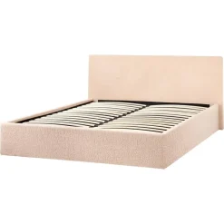Beliani ORBEY - Bed met opbergruimte - Beige - 160 x 200 cm - Bouclé New