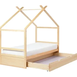 Beliani ORGEVAL - Daybed voor kinderen - Lichtbruin - 90 x 200 cm - Grenenhout New