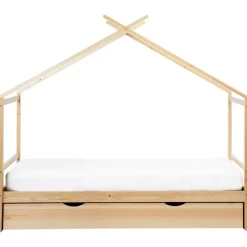 Beliani ORGEVAL - Daybed voor kinderen - Lichtbruin - 90 x 200 cm - Grenenhout New