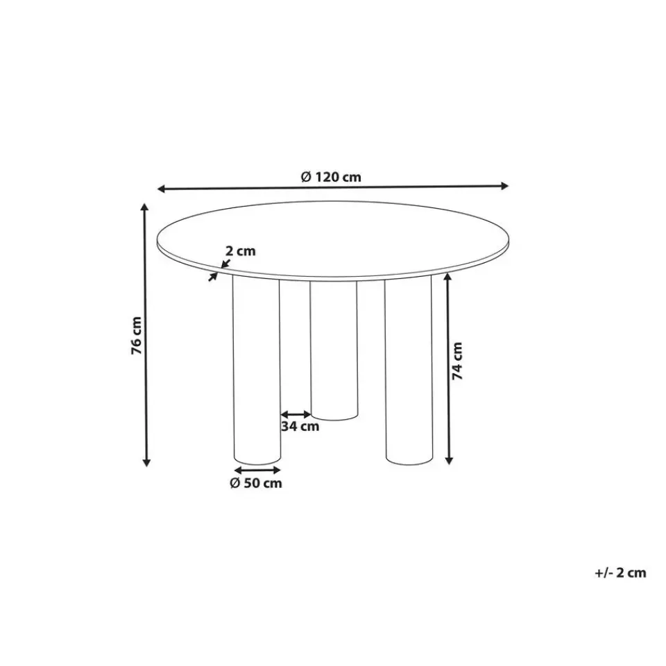 Beliani ORIN - Eettafel - Donkere houtkleur - MDF Hot