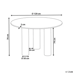 Beliani ORIN - Eettafel - Donkere houtkleur - MDF Hot