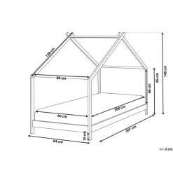 Beliani ORLU - Kinderbed - Wit - 90 x 200 cm - Dennenhout Sale