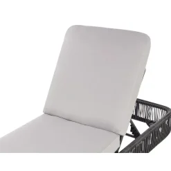 Beliani OSINI - Ligstoel - Grijs - Rotan Hot