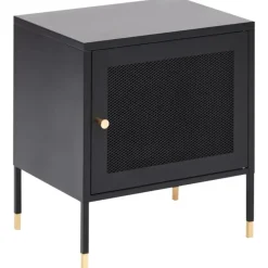Leen Bakker OSSETT - Nachtkastje - Zwart - Staal