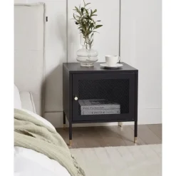 Leen Bakker OSSETT - Nachtkastje - Zwart - Staal