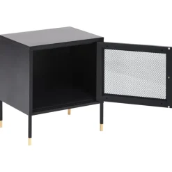 Leen Bakker OSSETT - Nachtkastje - Zwart - Staal