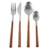 OTIX Bestekset 4 persoons RVS met Houtlook 16-delig Outlet