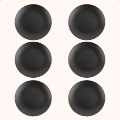 OTIX Bordenset Dinerbord Borden Plat Set van 6 Mat zwart Diameter 27cm Hot