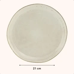 OTIX Dessert Ontbijt Bordenset 6 Persoons Beige 21cm Keramiek LILY Best