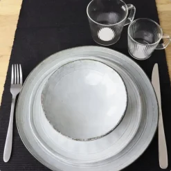 OTIX Dessert Ontbijt Bordenset 12 Persoons Blauw 21cm Keramiek BLUEBELL Sale