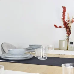 OTIX Dessert Ontbijt Bordenset 12 Persoons Blauw 21cm Keramiek BLUEBELL Sale