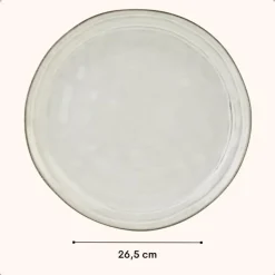 OTIX Diner Bordenset 6 Persoons Beige 26,5cm Keramiek LILY Online