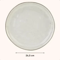 OTIX Diner Bordenset 6 Persoons Beige 26,5cm Keramiek LILY Online