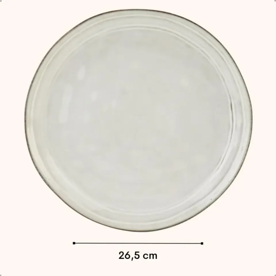 OTIX Diner Bordenset 6 Persoons Beige 26,5cm Keramiek LILY Online