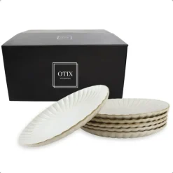 OTIX Diner Bordenset 6 Persoons 27cm Wit Keramiek SOLIS Outlet