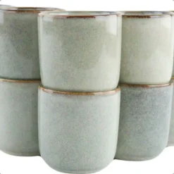 OTIX Espresso Kopjes Set van 12 Koffiekopjes 80ml Mokken Aardewerk Outlet