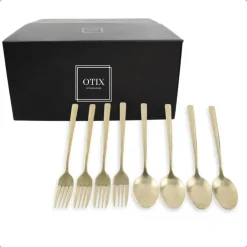 OTIX Gebaksvorkjes Theelepels Set van 8 Kleine Lepels Vorken Bestekset Outlet