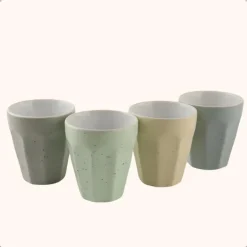 OTIX Koffie Kopjes 4 Stuks 250 ml Zonder Oor Koffietassen Porselein Discount