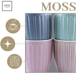 OTIX Koffiekopjes 8 Delig Moss - Multikleur Online
