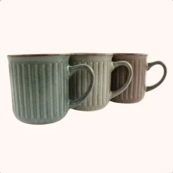 OTIX Koffiekopjes met Oor Koffietassen Set van 4 Aardewerk 200 ml MOSS Discount