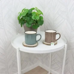 OTIX Koffiekopjes met Oor Koffietassen Set van 8 Aardewerk 250 ml MOSS Online