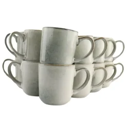 OTIX Koffiekopjes Met Oor Set van 12 Koffietassen Groot Theemok 420ML Hot