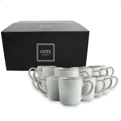 OTIX Koffiekopjes Met Oor Set van 12 Koffietassen Groot Theemok 420ML Hot