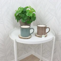 OTIX Koffiekopjes met Oor Koffietassen Set van 4 Aardewerk 250 ml MOSS Hot