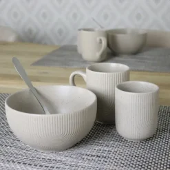 OTIX Koffiekopjes Set van 12 Kopjes 190ml 300ml met Set van 6 Soep Best