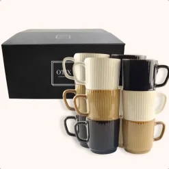 OTIX Koffiekopjes Set van 12 Stuks 270 ml Div. Kleuren Keramiekoduct Hot