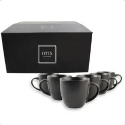 OTIX KoffieKopjes Set van 6 - Zwart