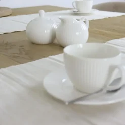 OTIX Melk en Suiker Set Melkkan Suikerpot met Oor Wit Porselein LUNA Clearance