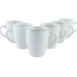 OTIX Mokken Set Wit met Goud 200ml Porselein 6 stuks DAISY Hot