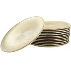 OTIX Ontbijtborden 12 Persoons Goud Glitter Dessertborden 21cm Glas Online