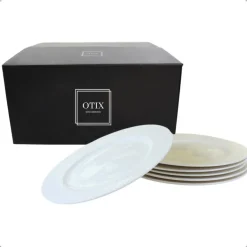 OTIX Ontbijtborden Bordenset 6 Persoons 20cm Dessertbord Ontbijtborden Wit Po... Hot