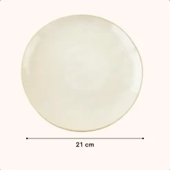 OTIX Ontbijtborden Bordenset 6 Persoons Beige 21cm Keramiek Best