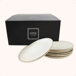 OTIX Ontbijtborden Bordenset 6 Persoons Beige 21cm Keramiek Best